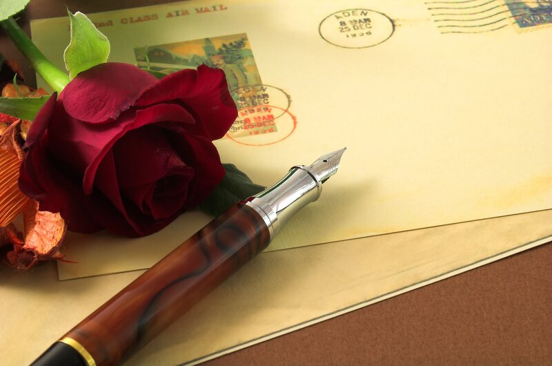 Red Rose and Fountain Pen — Calm