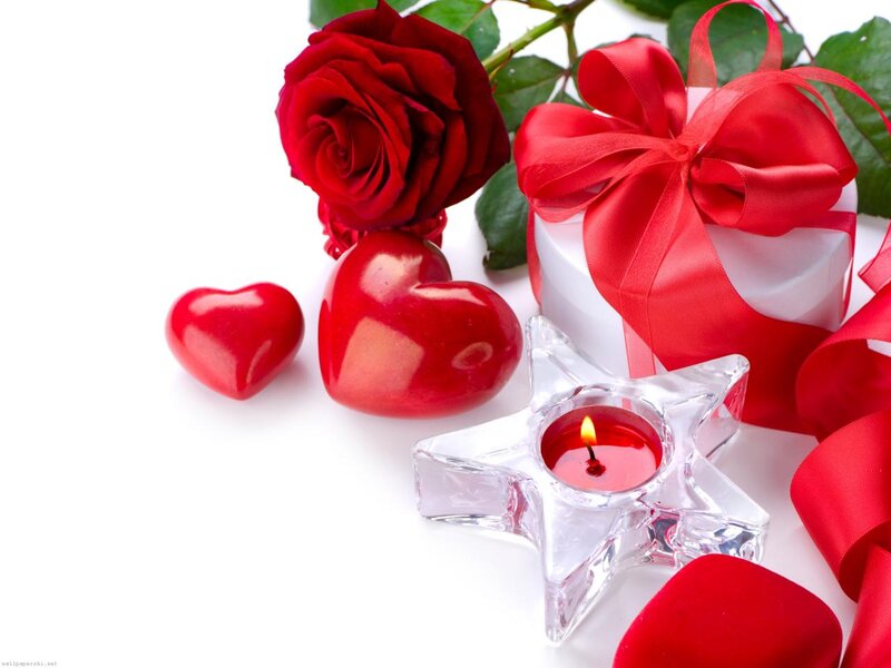 Red Rose and Gift — Romantic
