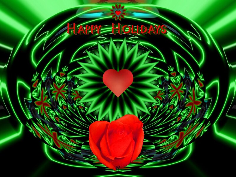 Red Rose and Heart — Green