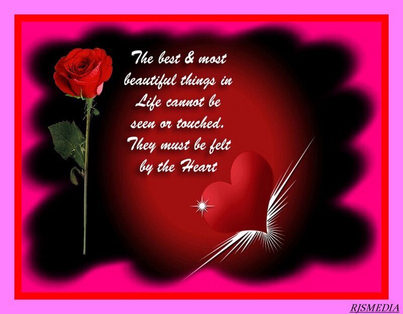 Red Rose and Heart — Pink