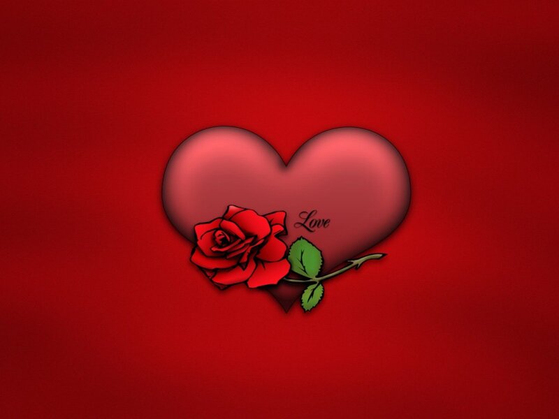 Red Rose and Heart