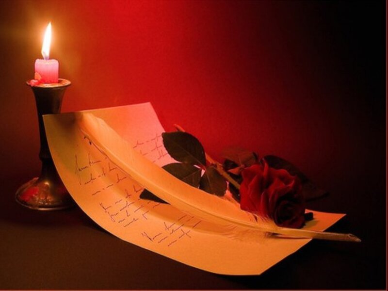 Red Rose and Letter — Romantic
