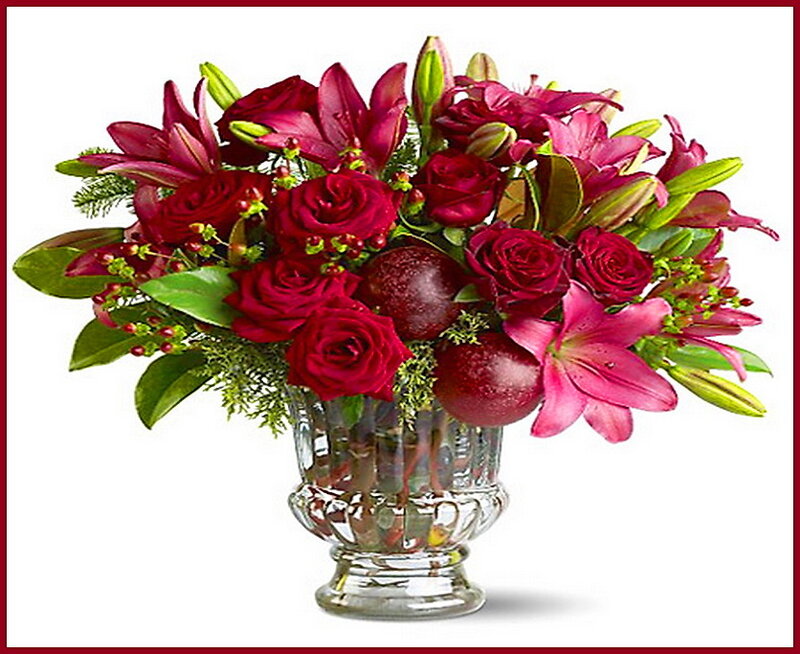 Red Rose and Lily Bouquet