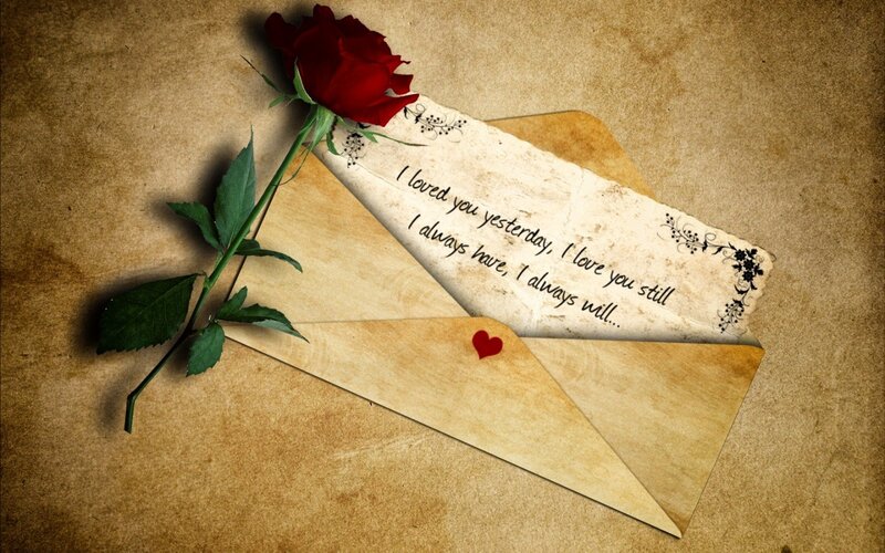 Red Rose and Love Letter
