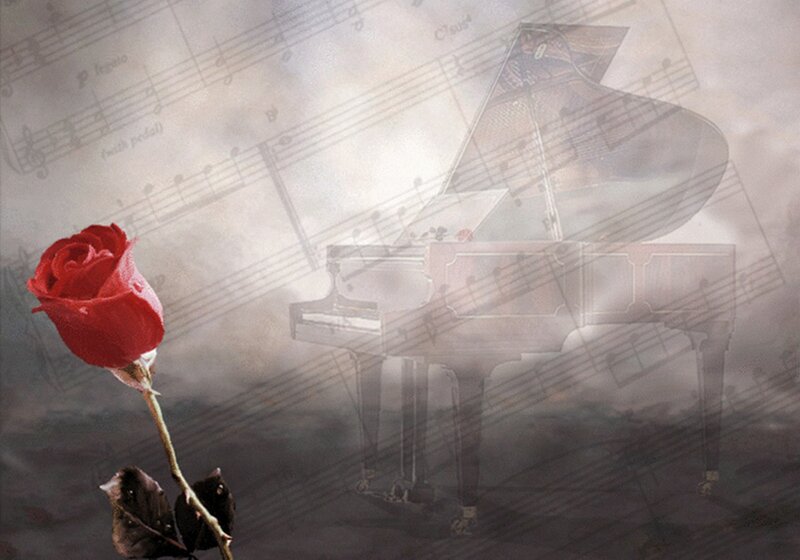Red Rose and Piano — Melancholic