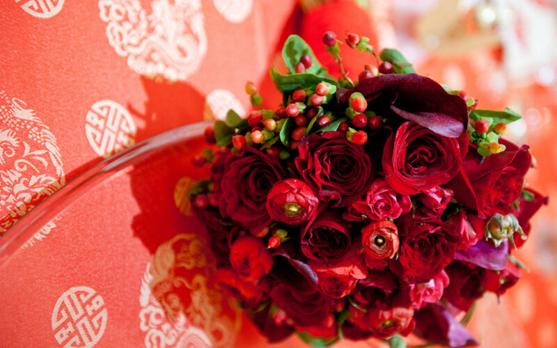Red Rose Bouquet — Festive, Photograph