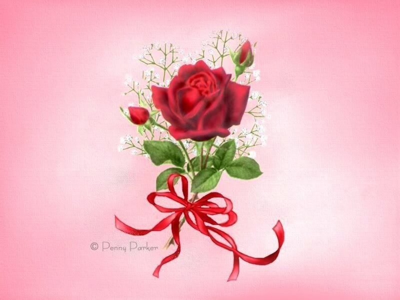 Red Rose Bouquet — Pink