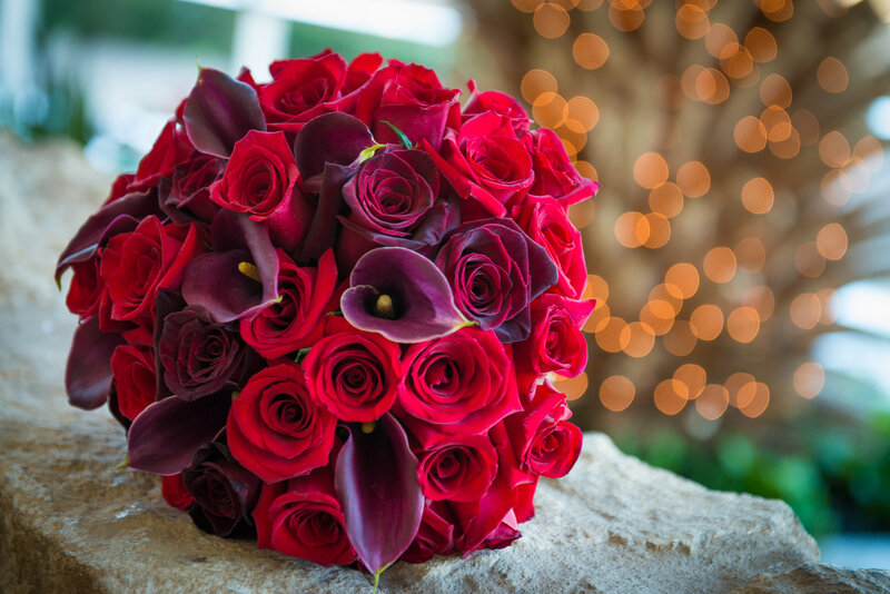 Red Rose Bouquet — Romantic, Photograph, Calla Lilies
