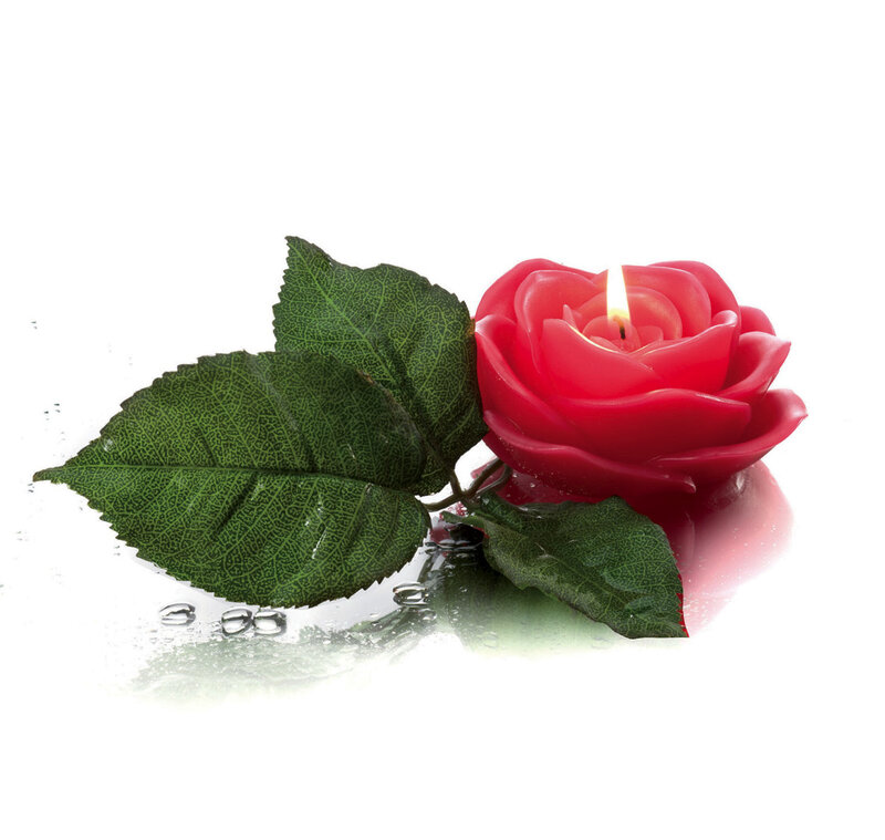 Red Rose Candle