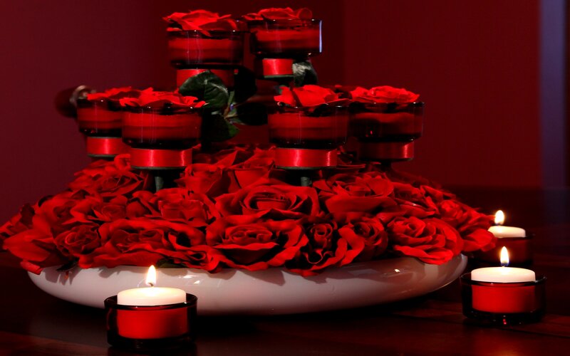 Red Rose Centerpiece