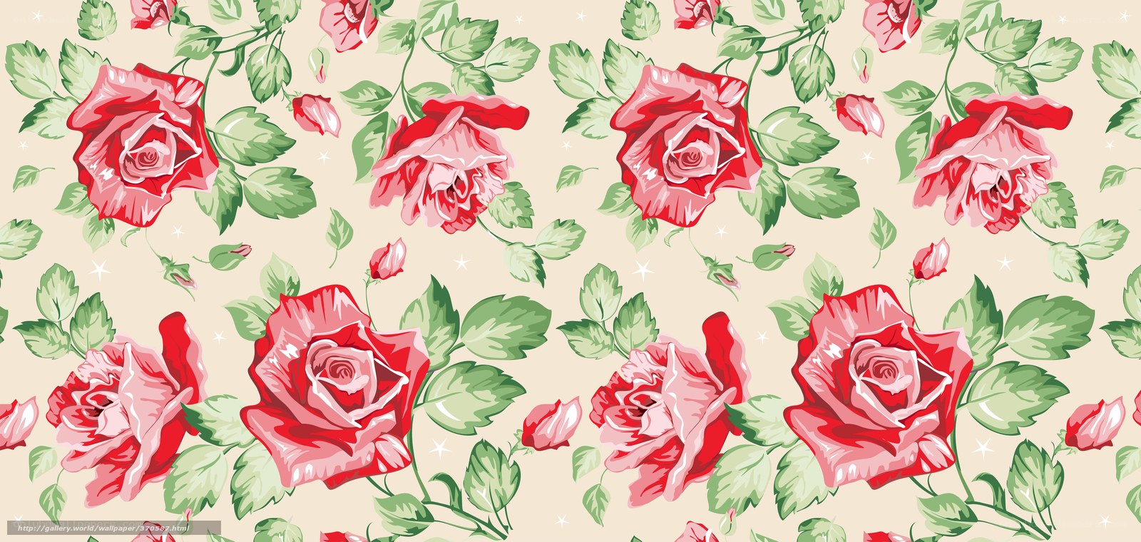 red rose floral pattern