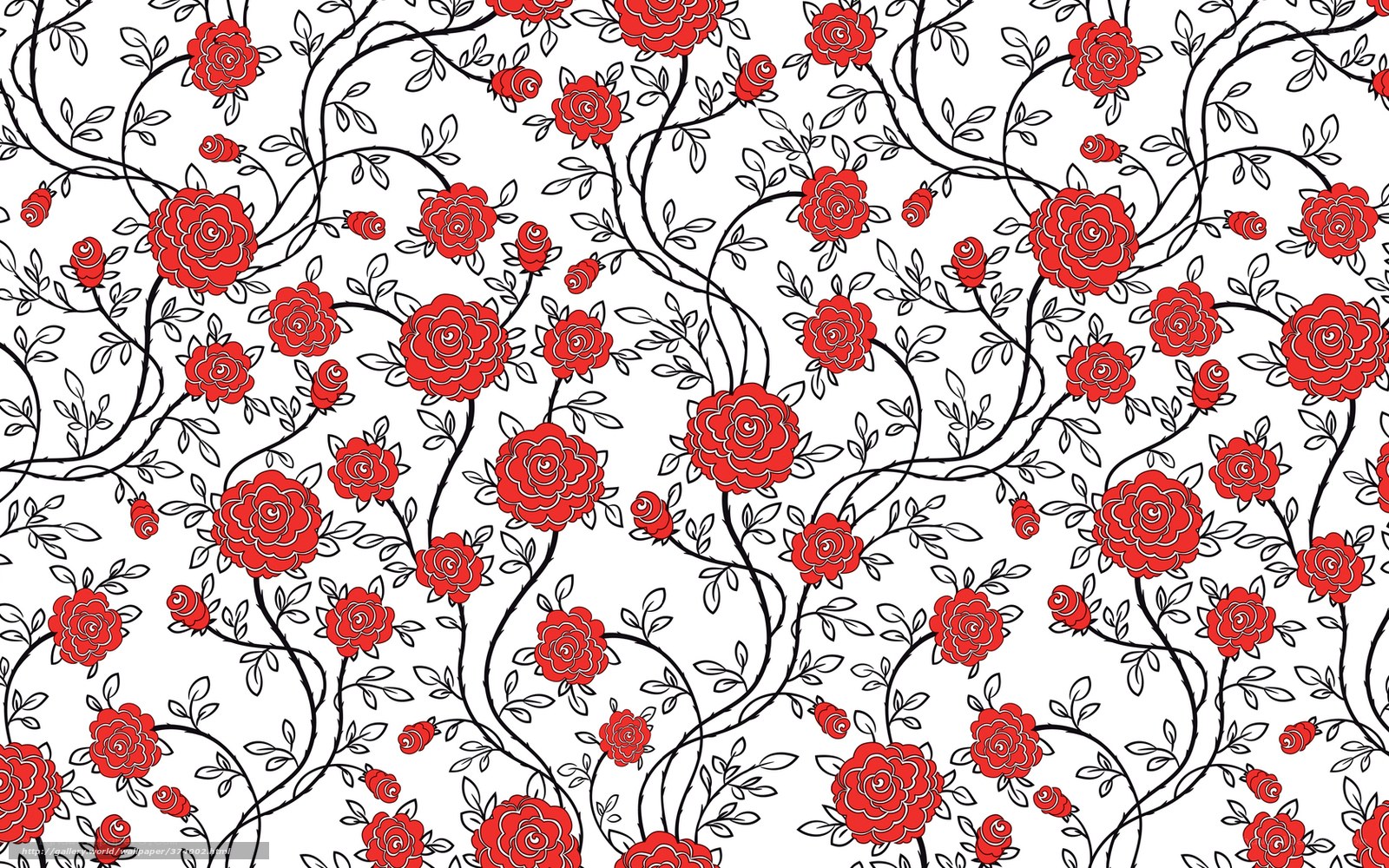 red rose floral pattern