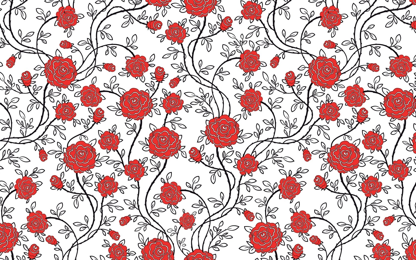 red rose floral pattern