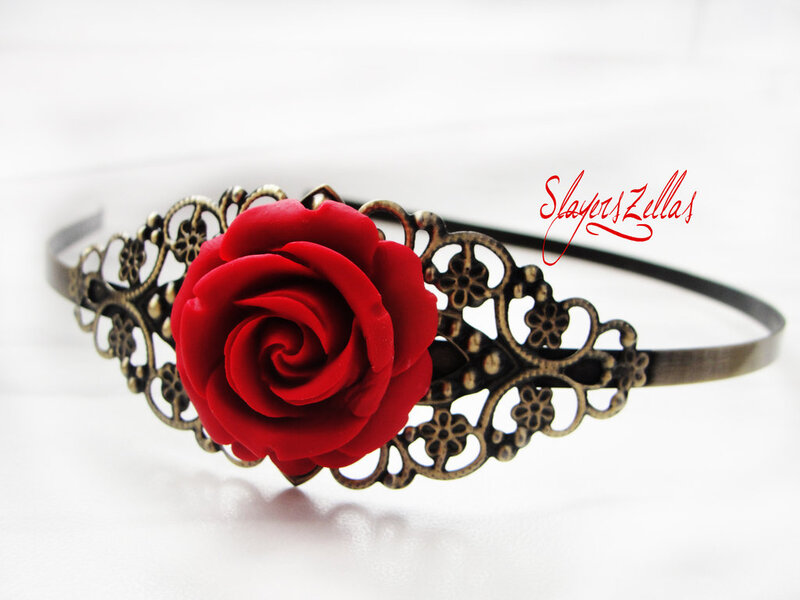 Red Rose Headband