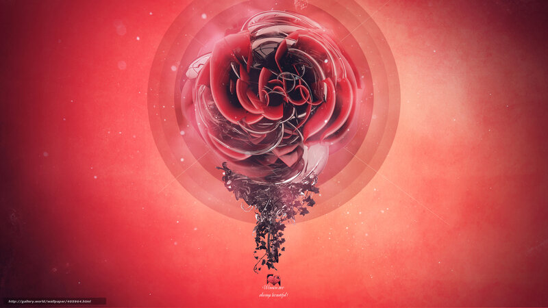 Red Rose in Glass Sphere