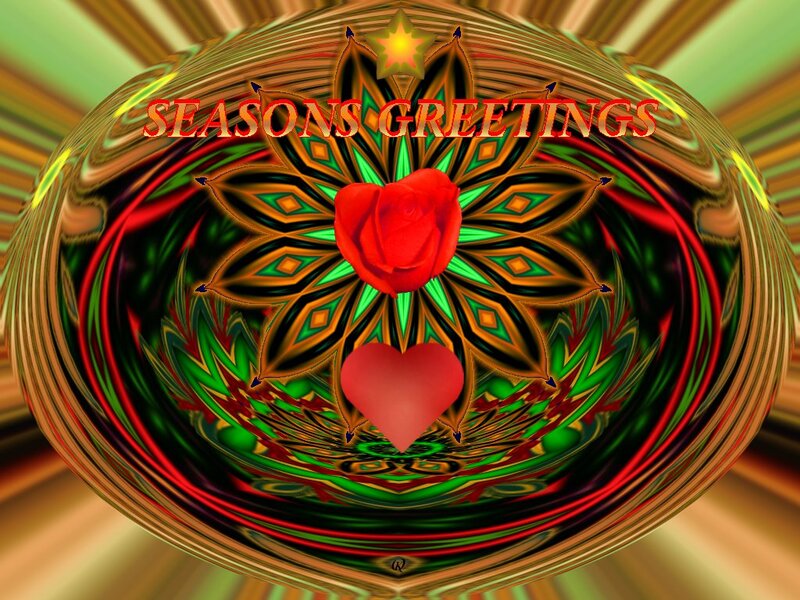 Red Rose in Mandala