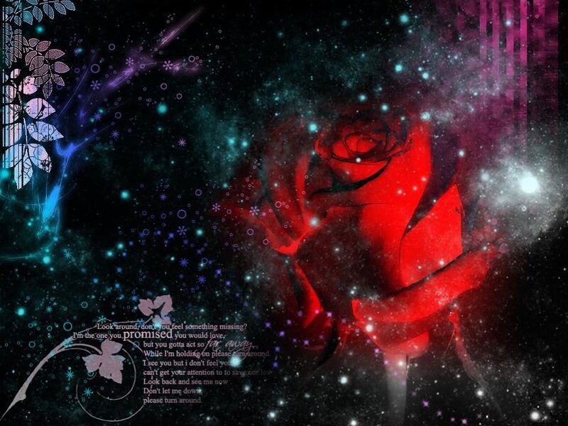 Red Rose in Space