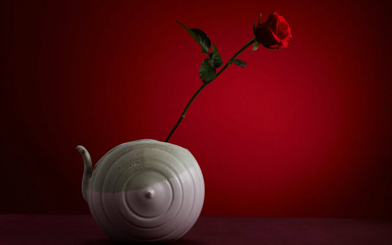 Red Rose in Teapot