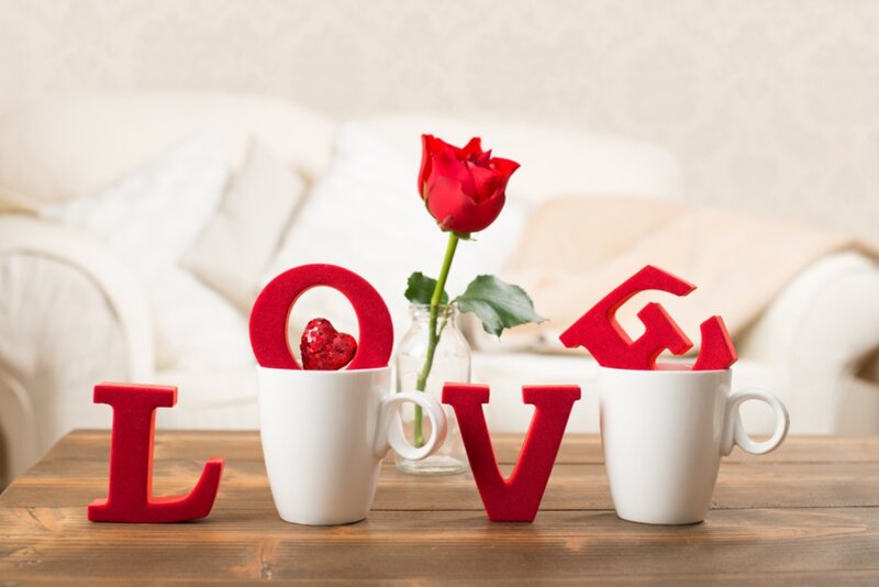 Red Rose in Vase — Romantic, Photograph
