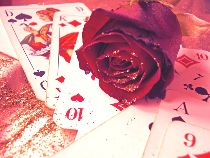 Red Rose on Cards
