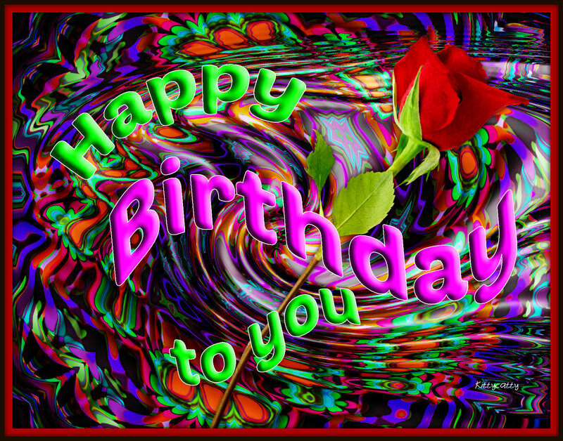 Red Rose on Colorful Background