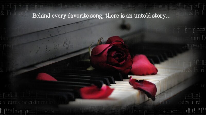 Red Rose on Piano Keys — Black, Dramatic, Photograph