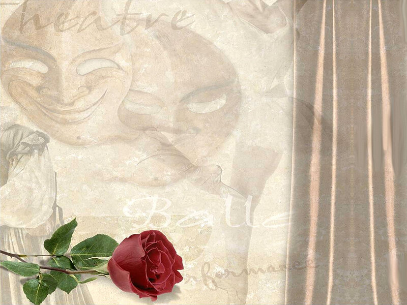 Red Rose on Textured Background — Beige