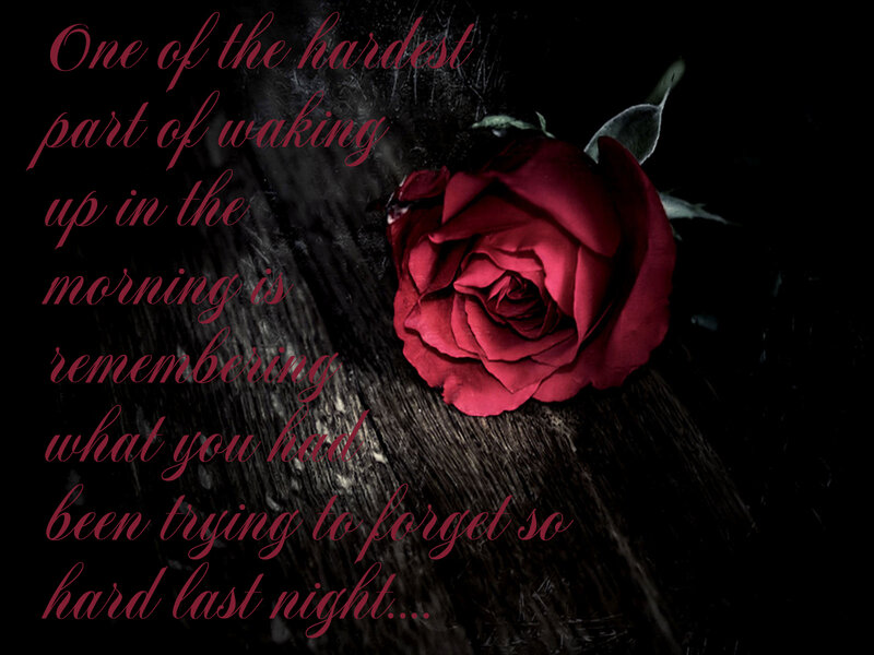 Red Rose on Wood — Melancholic