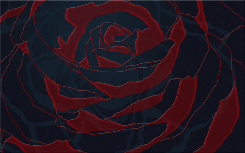 Red Rose Outline — Dramatic