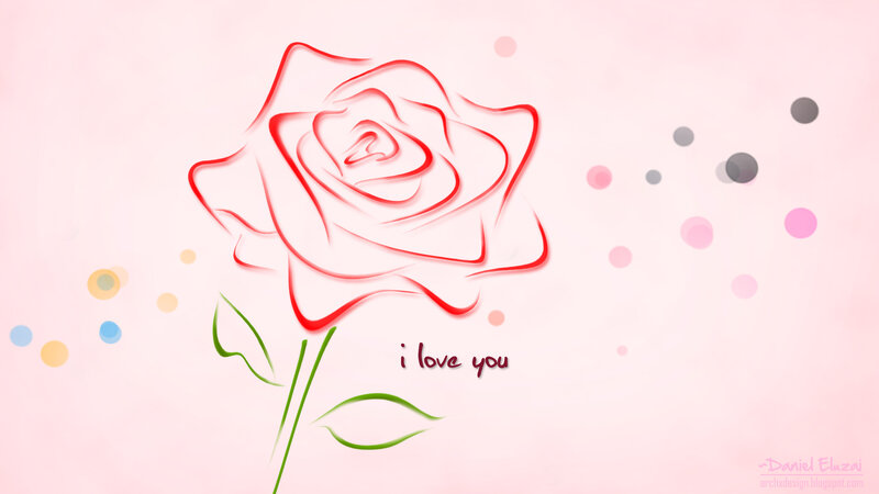 Red Rose Outline