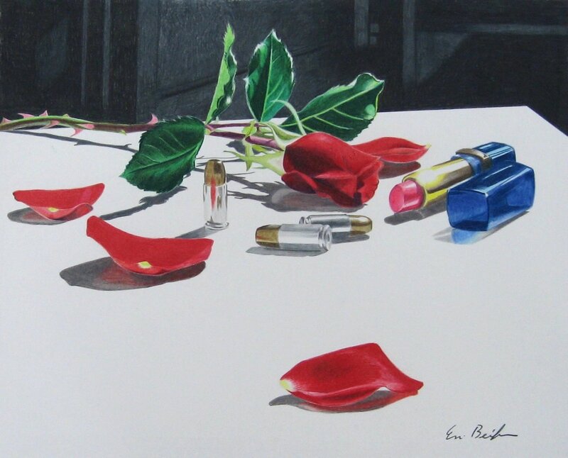 Red Rose Petals and Bullets
