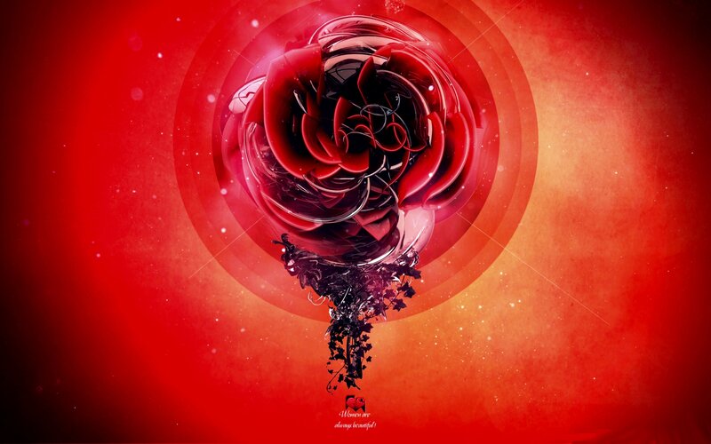 Red Rose Sculpture