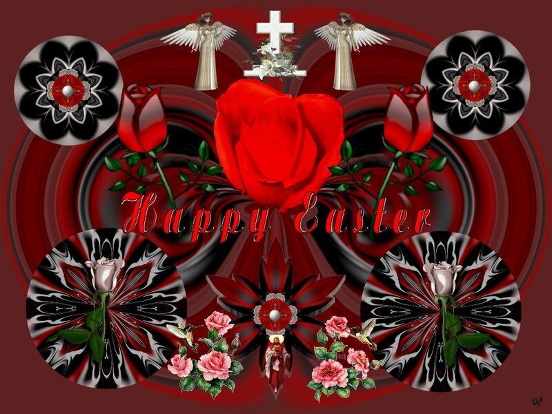 Red Rose with Angels