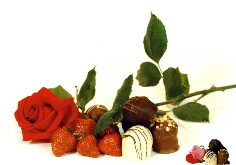Red Rose with Chocolates — Romantic