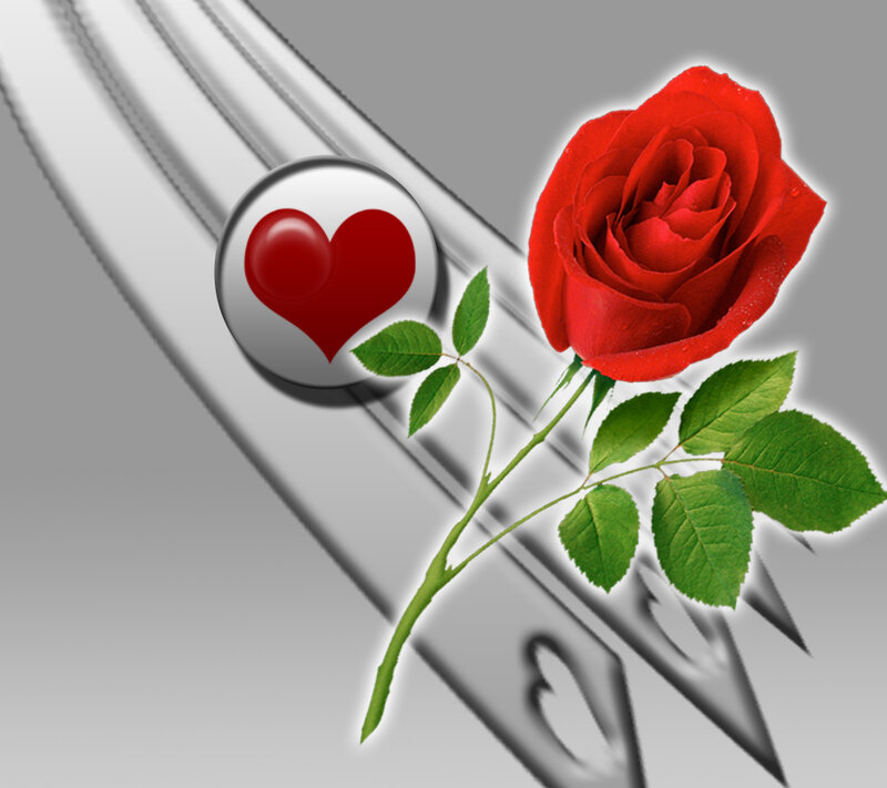 Red Rose with Heart