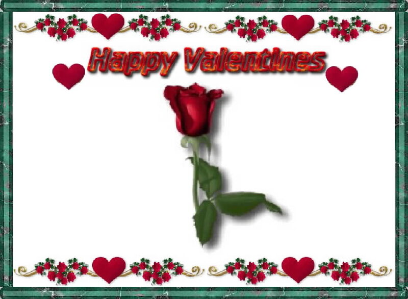Red Rose with Hearts — Festive