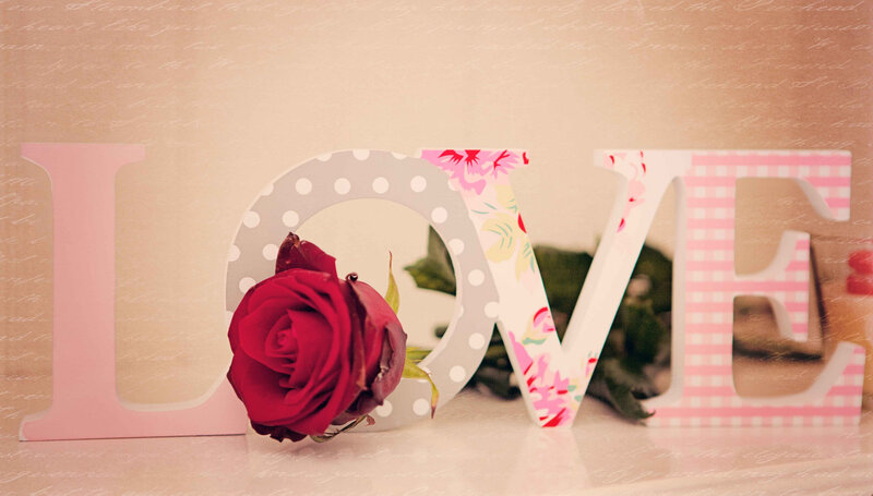 Red Rose with Love Letters