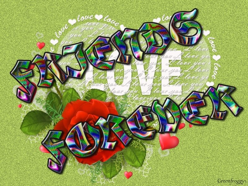 Red Rose with Text — Green, Affectionate