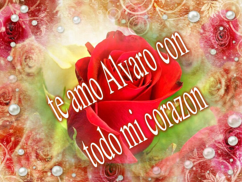 Red Rose with Text — Romantic, Digital Art, Pearls