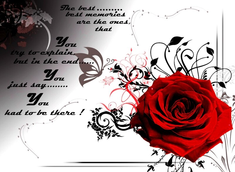 Red Rose with Text — Sentimental, Digital Art