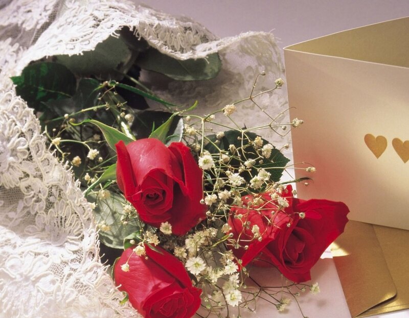 Red Roses and Baby's Breath — Romantic