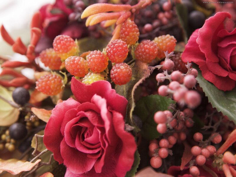 Red Roses and Berries