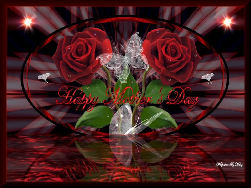 Red Roses and Butterflies — Celebratory, Digital Art