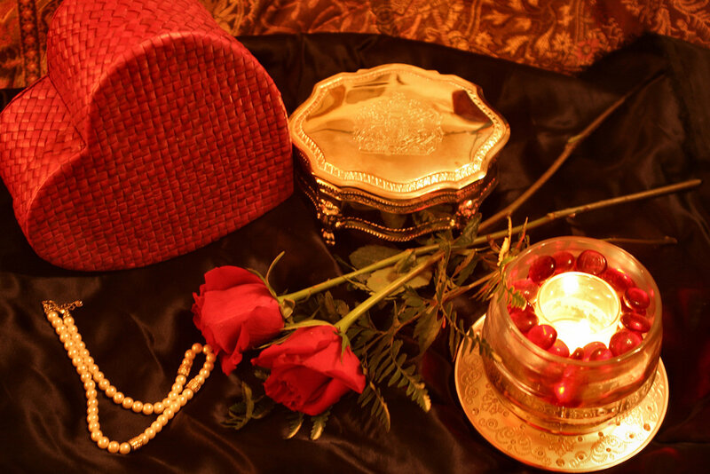 Red Roses and Candle — Romantic