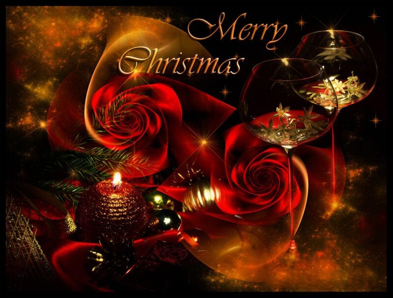 Red Roses and Candles — Festive, Night