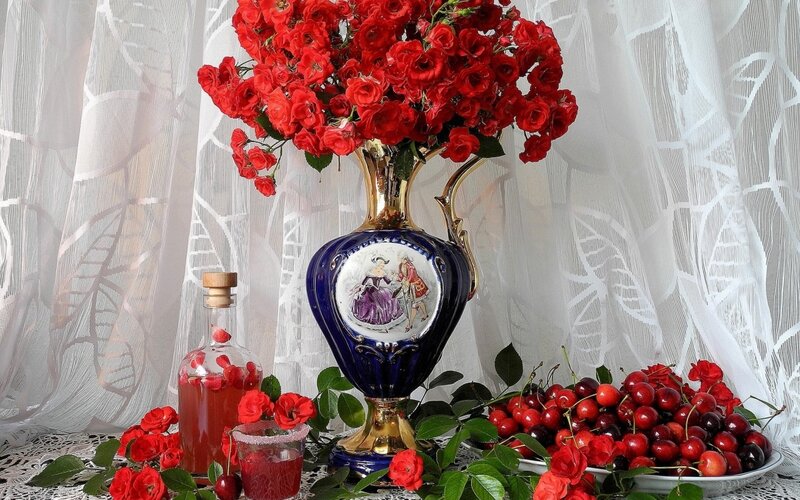 Red Roses and Cherries — Calm