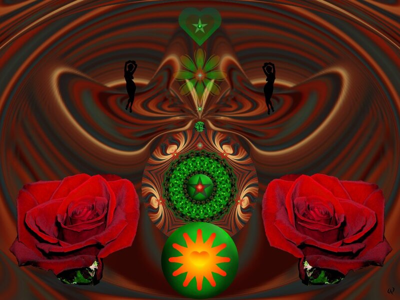 Red Roses and Fractal Art — Hypnotic