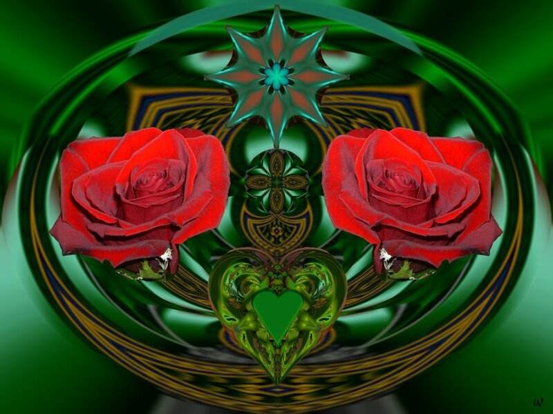 Red roses and fractal art