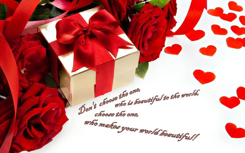 Red Roses and Gift Box — Romantic, Photograph, Gift Box, Heart Cutouts
