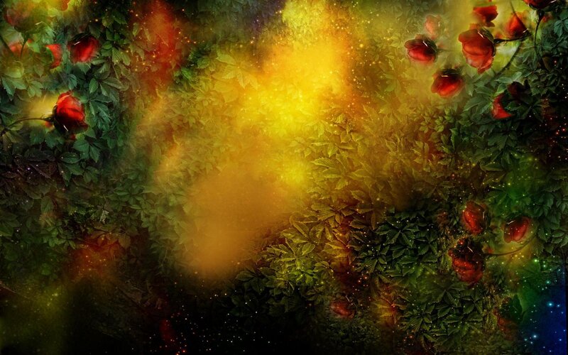Red Roses and Green Leaves — Magical